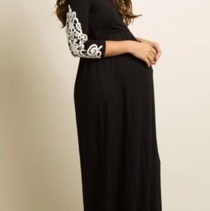 Maternity Pinkblush Black Maxi